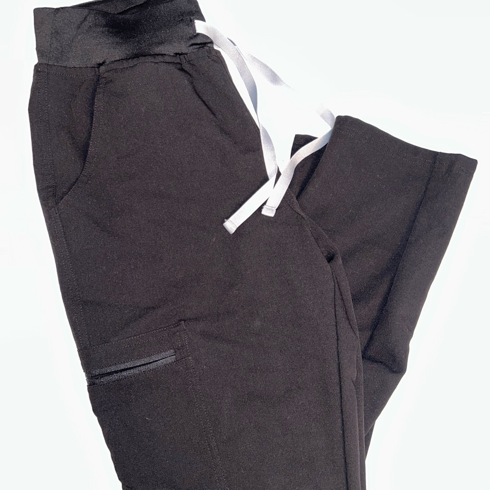 FIGS Black High Waisted Yola Skinny Scrub Pants, Size Small